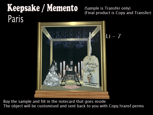 Wedding Keepsake - Paris
