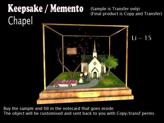 Wedding keepsake - The chapel