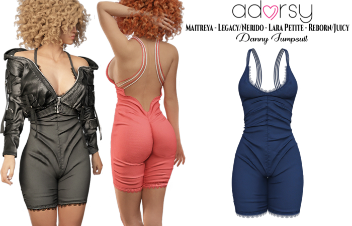 adorsy - Danny Jumpsuit Blue - Maitreya/Legacy-Nerido/Lara Petite/Reborn-Juicy