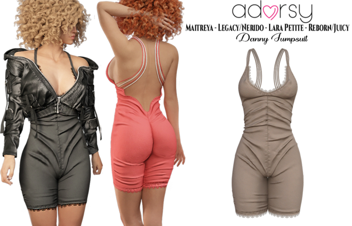 adorsy - Danny Jumpsuit Brown - Maitreya/Legacy-Nerido/Lara Petite/Reborn-Juicy