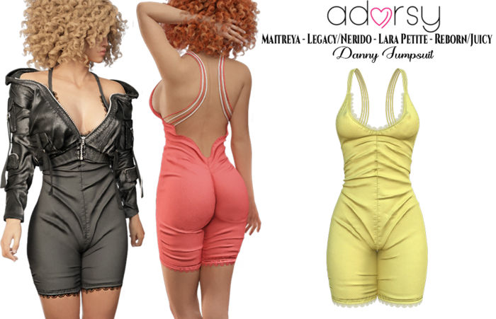 adorsy - Danny Jumpsuit Yellow - Maitreya/Legacy-Nerido/Lara Petite/Reborn-Juicy