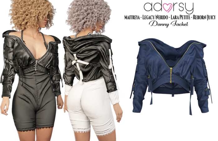 adorsy - Danny Jacket Blue - Maitreya/Legacy-Nerido/Lara Petite/Reborn-Juicy