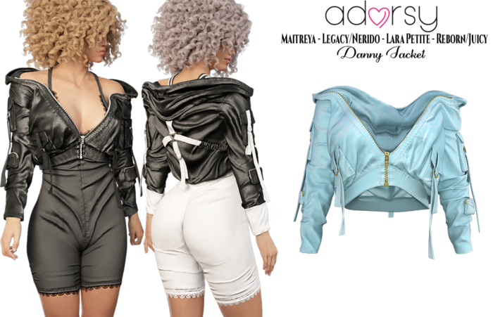 adorsy - Danny Jacket Light Blue - Maitreya/Legacy-Nerido/Lara Petite/Reborn-Juicy