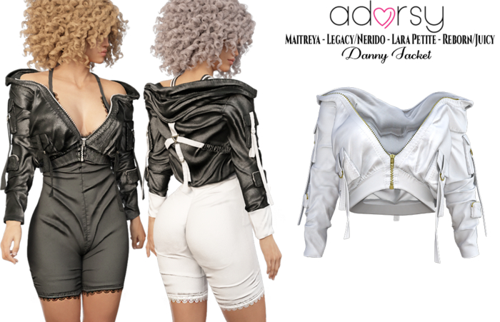 adorsy - Danny Jacket White - Maitreya/Legacy-Nerido/Lara Petite/Reborn-Juicy