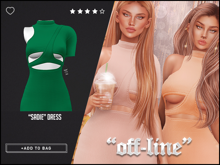"Off-Line" x "Sadie" Dress / Emerald