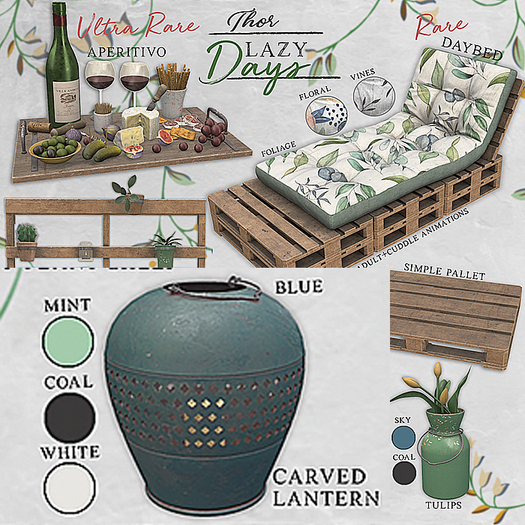 ..::THOR::.. Carved Lantern - Blue