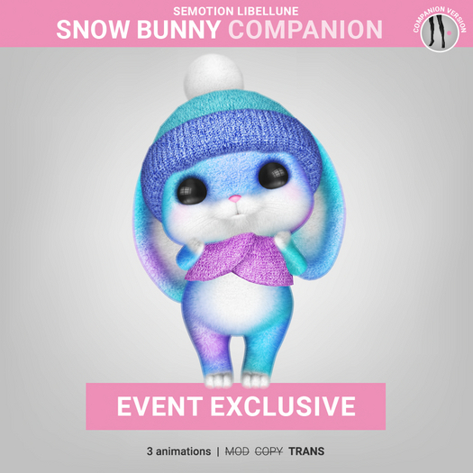 SEmotion Libellune Snow Bunny Companion EXCLUSIVE