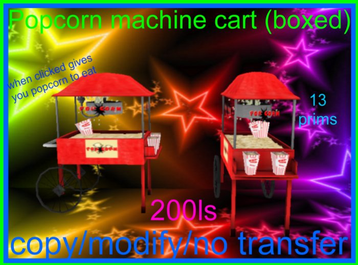 Popcorn machine cart(boxed)