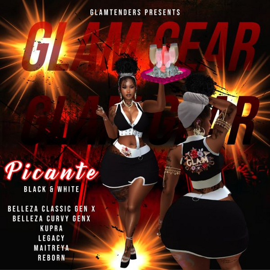 [GlamGear X BossLevel] ~ PICANTE BLACK/WHITE