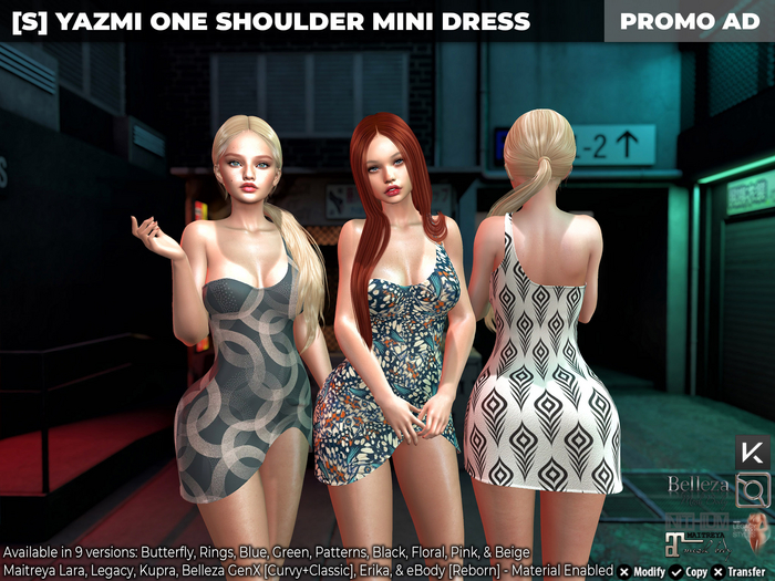[S] Yazmi One Shoulder Mini Dress Demo