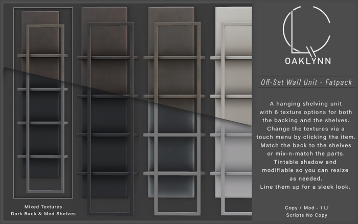 Oaklynn Off-Set Wall Unit - Fatpack