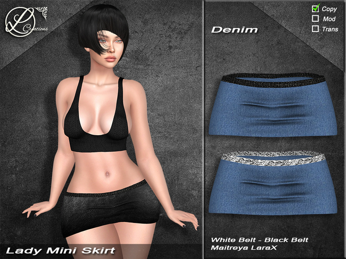 Lady Mini Skirt DENIM LaraX