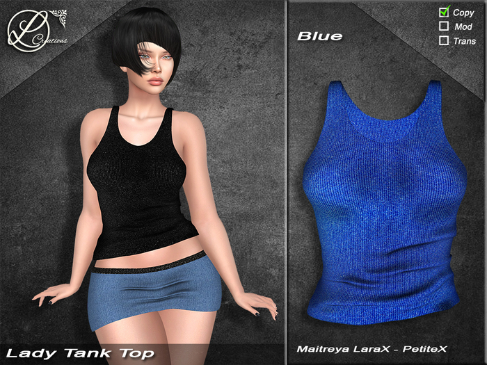 Lady Tank Top LaraX-PetiteX Blue