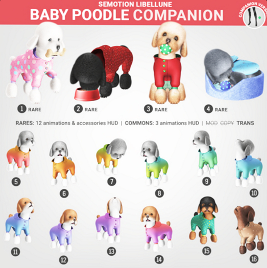 2. SEmotion Libellune Poodle Puppy Companion RARE