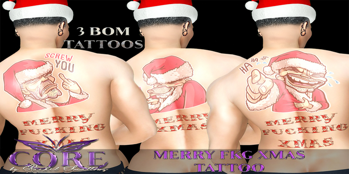 CORE MERRY FKN XMAS TATTOO