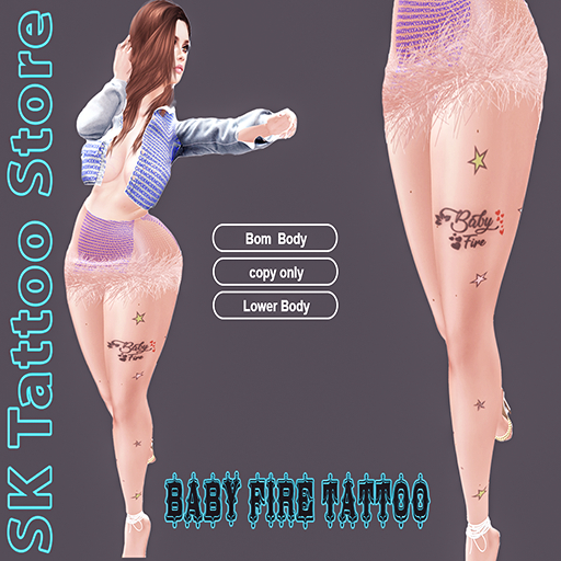 Baby Fire Tattoo lower Body
