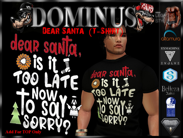 ~DOMINUS~Dear Santa (T-Shirt)  (ADD)