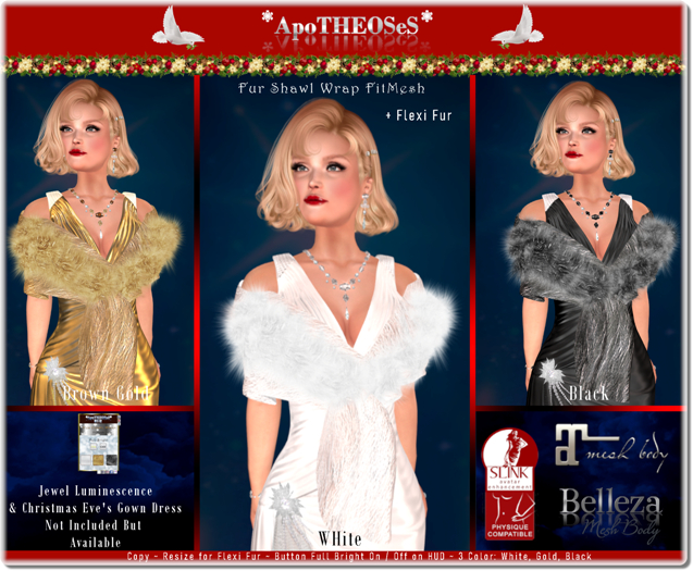 Fur Shawl Wrap FitMesh + Flexi Fur