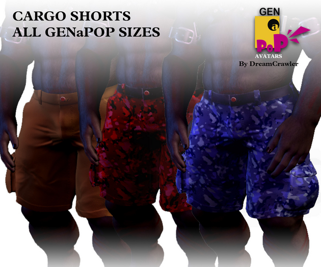 GENaPOP Cargo Shorts ( All Sizes Included )