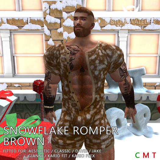 Disturbia - Snowflake Romper - brown Unpacker ADD