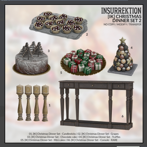 [IK] Christmas Dinner Set 2 FULL SET with RARE