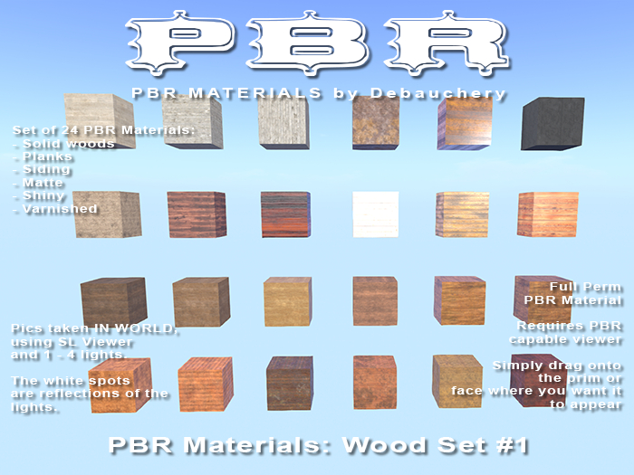 PBR Materials: Wood Set #1 (Wear Me)