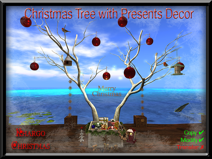 CHRISTMAS TREE WITH PRESENTS DECOR