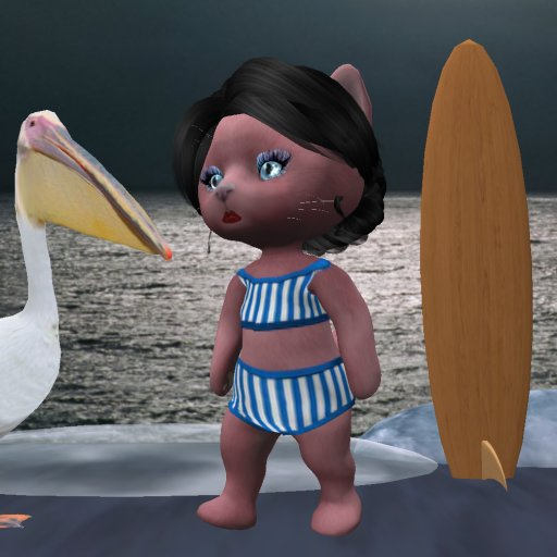 Dinkie Annette Bikini Stripes Blu