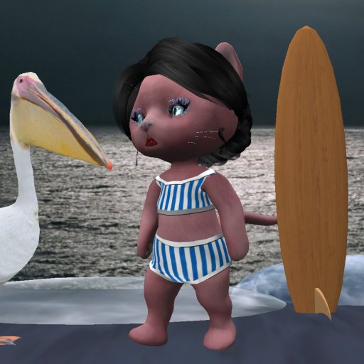 Dinkie Annette Bikini Stripes Wht