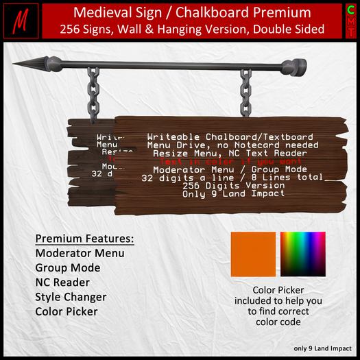 Medieval Sign / Shop Sign / Chalkboard Premium (256)