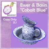 DRAGONFRUIT -  Ewer & Basin "Cobalt Blue" 