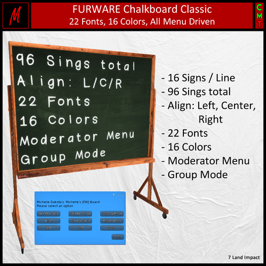 Michelle's [FW] Chalkboard - Classic (96 Signs)