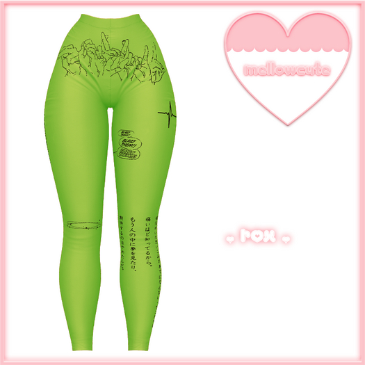 mellowcute-rox leggins-grass