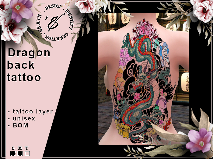 Dragon back tattoo
