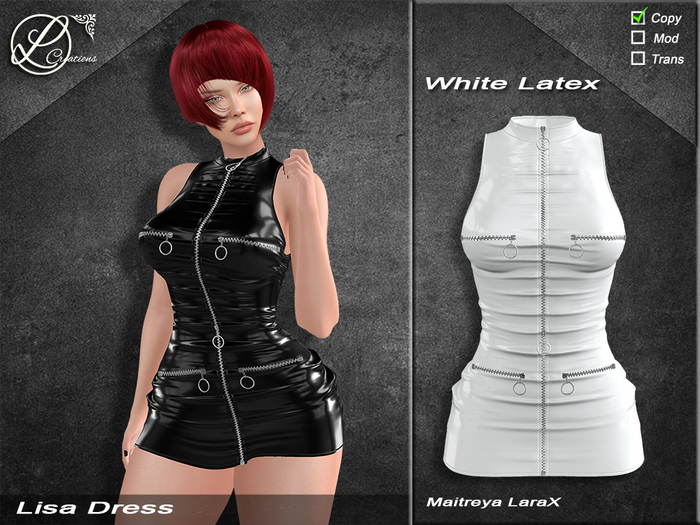 Lisa Dress Larax White Latex