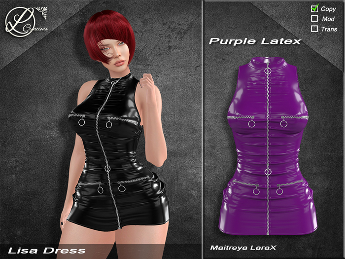 Lisa Dress Larax Purple Latex
