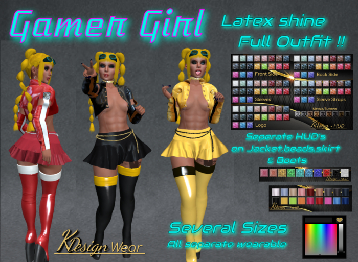 Gamer Girl 2 - Full Latex Set - ADD