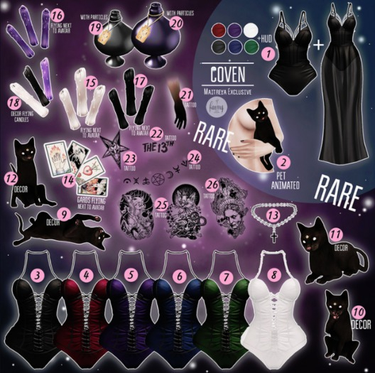 Fawny - Coven.Violet Candles - 16 - Accessory