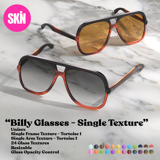 SKN - Billy Glasses - Single Texture - Tortoise 1