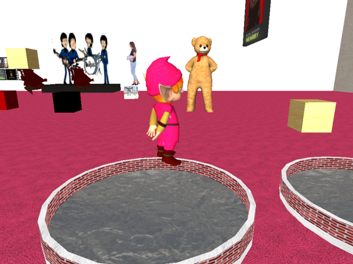 Pink elf skater with sound on touch