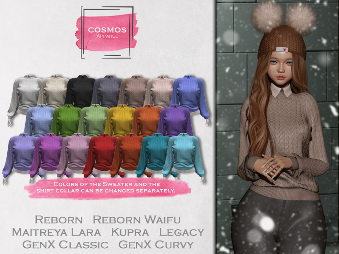 [COSMOS] Balda Sweater Knit / 20 Colors Fatpack Demo