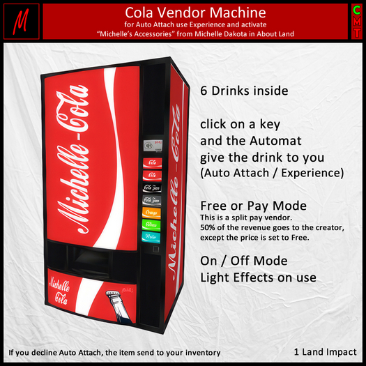 Michelle's Cola Vendor Machine