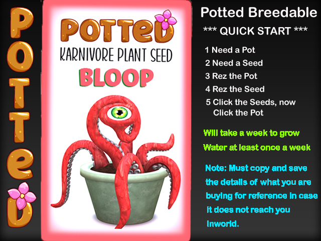 Potted: Karnivore Plant Seed: Bloop