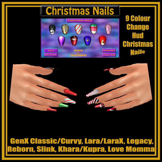 G&L CHRISTMAS MESH NAILS SET