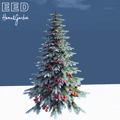 EED's CHRISTMASTREE w BERRIES SNOWY resizer c