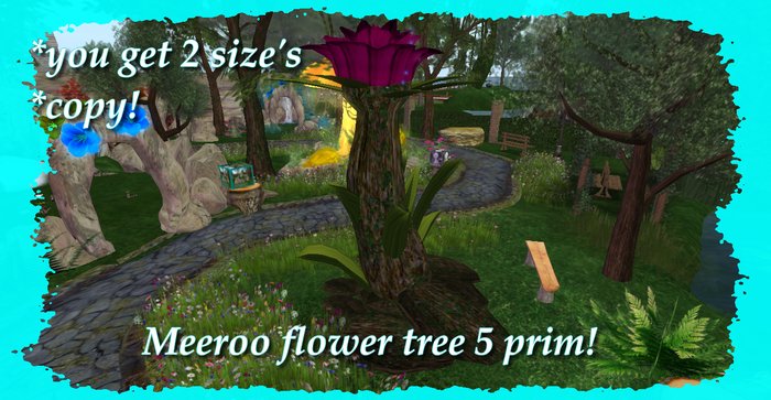 Meeroo flower tree 5 prim&copy