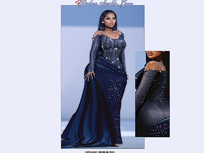 {ABC} Berlora Speckle Sheer Gown FATPACK