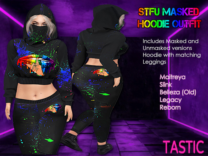 Tastic-STFU Masked Hoodie Outfit Reborn Updated! 
