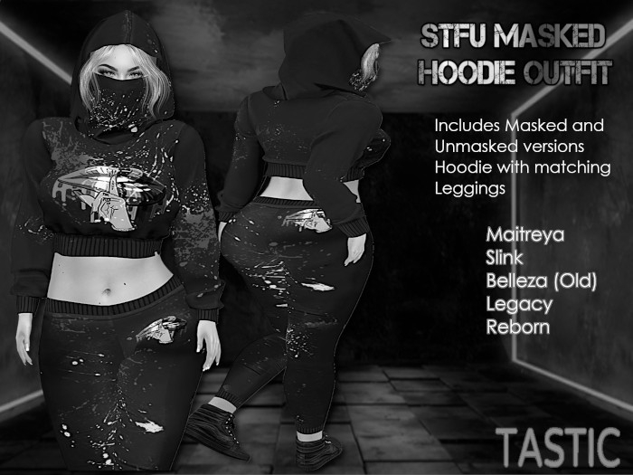 Tastic-STFU Masked Hoodie Outfit-Demo