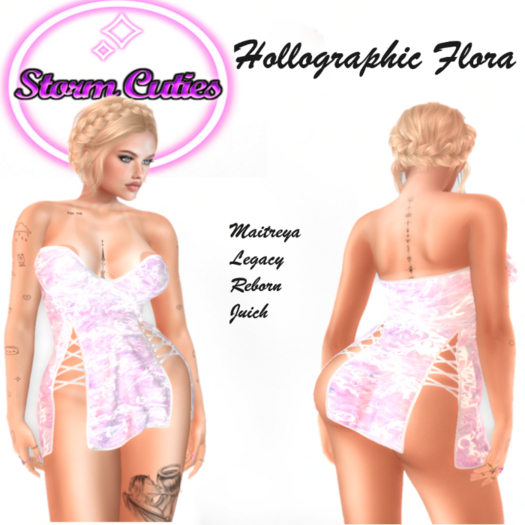 ^-^STORM CUTIES^-^ - Hollographic Flora Dress - DEMO